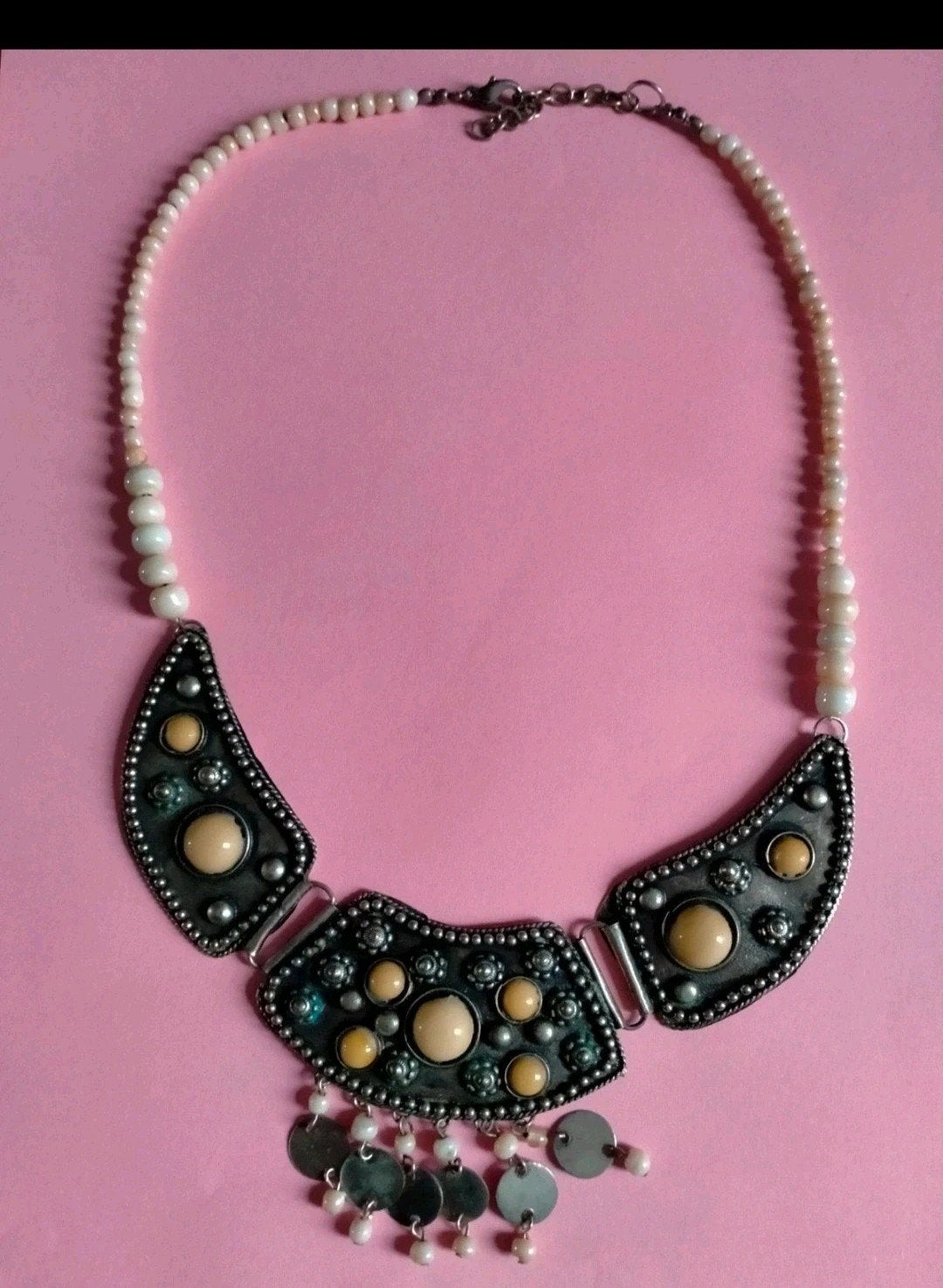 Vintage ketting, Sieraden, Tassen en Uiterlijk, Kettingen, Ophalen of Verzenden, Zo goed als nieuw, Overige materialen