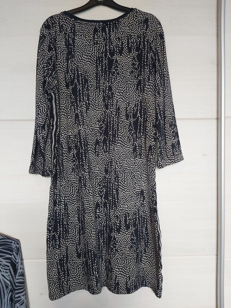Mooie blauwe DIDI jurk met print maat 38 40, Verzenden, Zo goed als nieuw, Maat 38/40 (M), Blauw