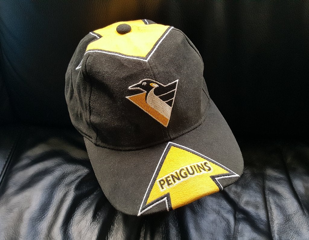 Pittsburg Penquins cap jaren 90 zeldzame versie, Verzenden, Zo goed als nieuw, One size fits all, Pet
