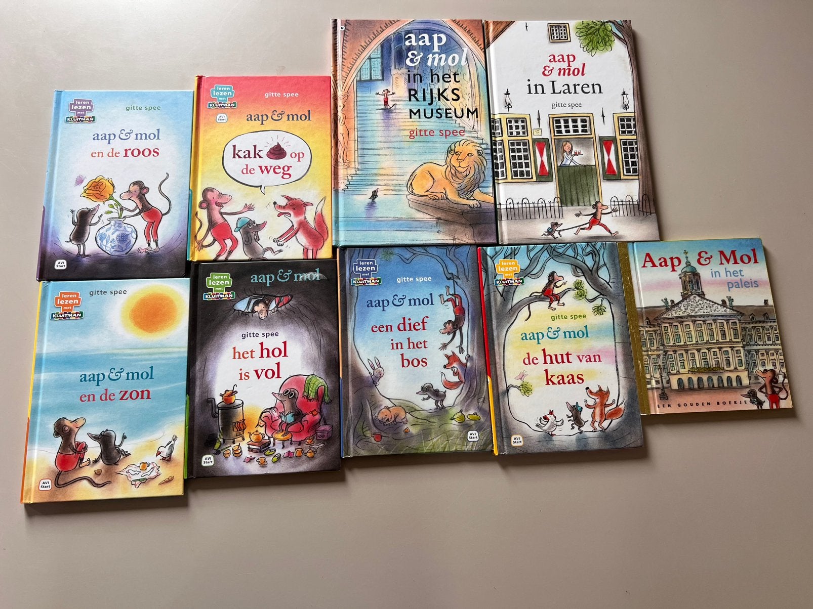 Aap en mol 9 boeken, Ophalen of Verzenden, Zo goed als nieuw