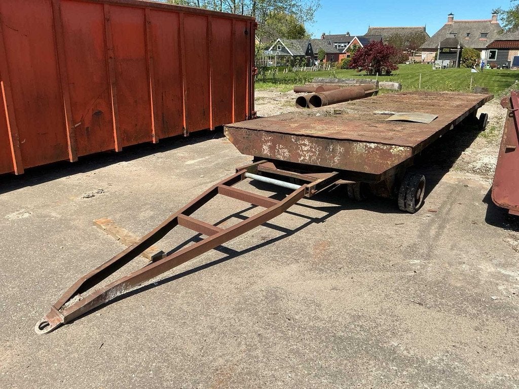 Schamelaanhangwagen/platte kar, Gebruikt