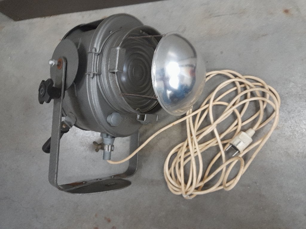 A.E.Cremer Paris theater spot theater lamp industrieel, Ophalen, Gebruikt, Metaal, Schijnwerper