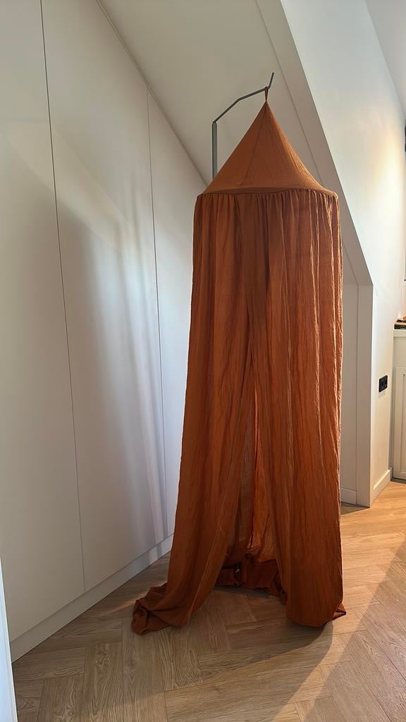 Klamboe, Hemeltje terracotta/roest kleur + standaard, Ophalen, Zo goed als nieuw, Klamboe