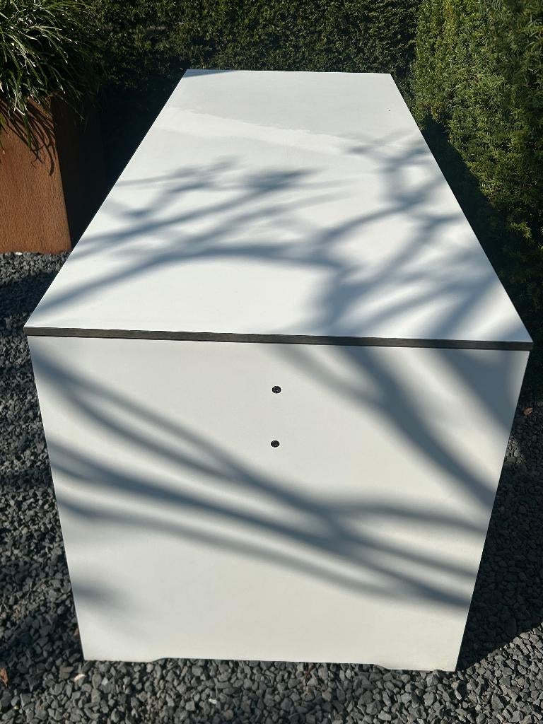 Conmoto HPL Tafel – Wit – 1807072 cm, Tuin en Terras, Tuintafels, Ophalen, Gebruikt, Rechthoekig, Kunststof