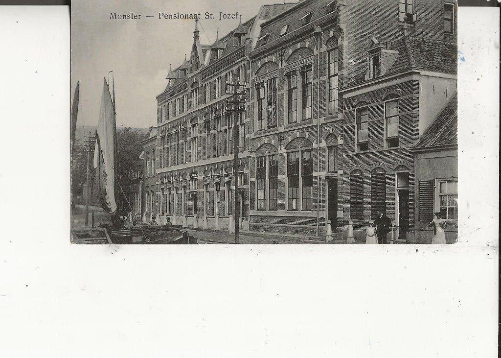 Monster Pensionaat St Jozef met Haven G Schouten, Verzamelen, Ansichtkaarten | Nederland, Ophalen of Verzenden, Voor 1920, Ongelopen
