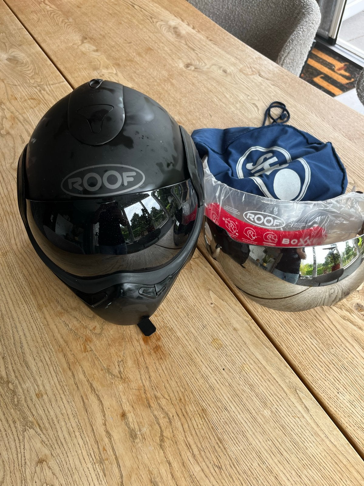 ROOF Boxxer Carbon Systeemhelm Maat L (60), Motoren, Overige merken, Systeemhelm, Heren, Ophalen of Verzenden