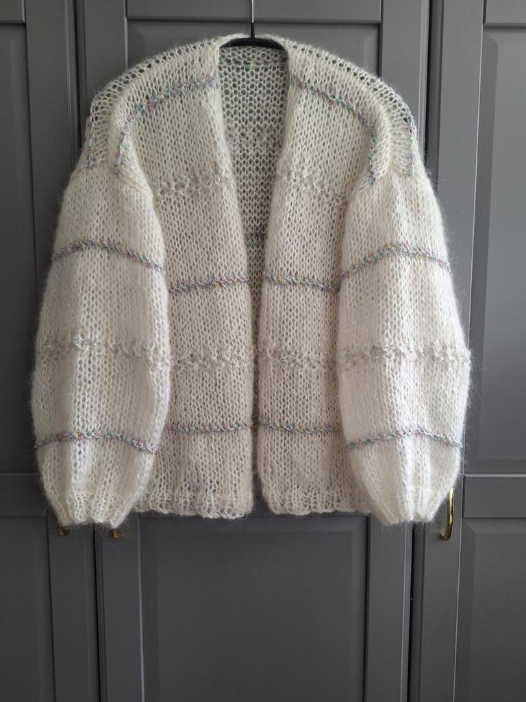 Nieuw handgemaakt mohair vest, wit, een maat, Kleding | Dames, Ophalen of Verzenden, Nieuw, Maat 46/48 (XL) of groter, Wit