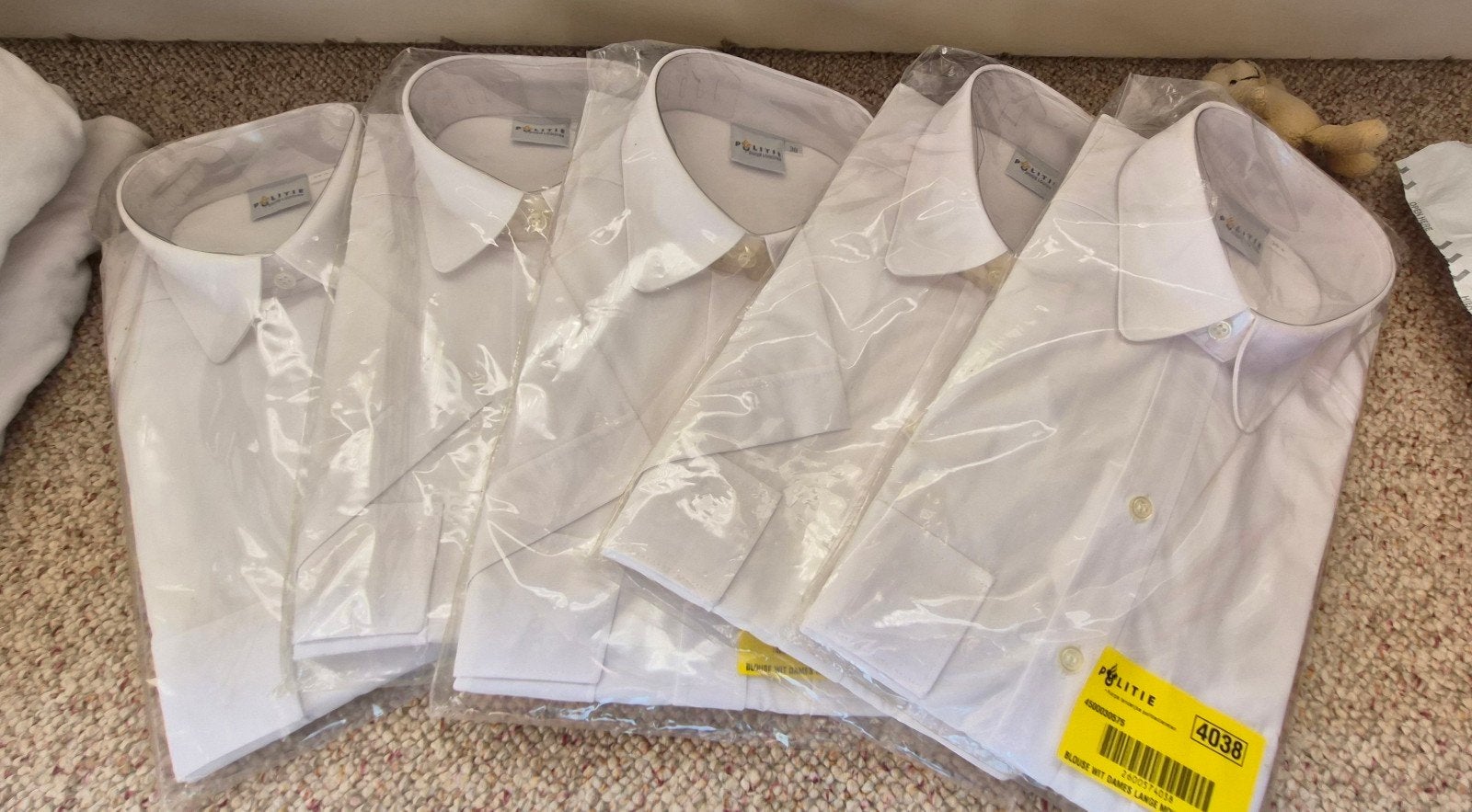 5 Nieuwe Politie Blouse Wit Dames korte lange Mouw Maat 38/4, Maat 38/40 (M), Wit, Nieuw, Ophalen of Verzenden