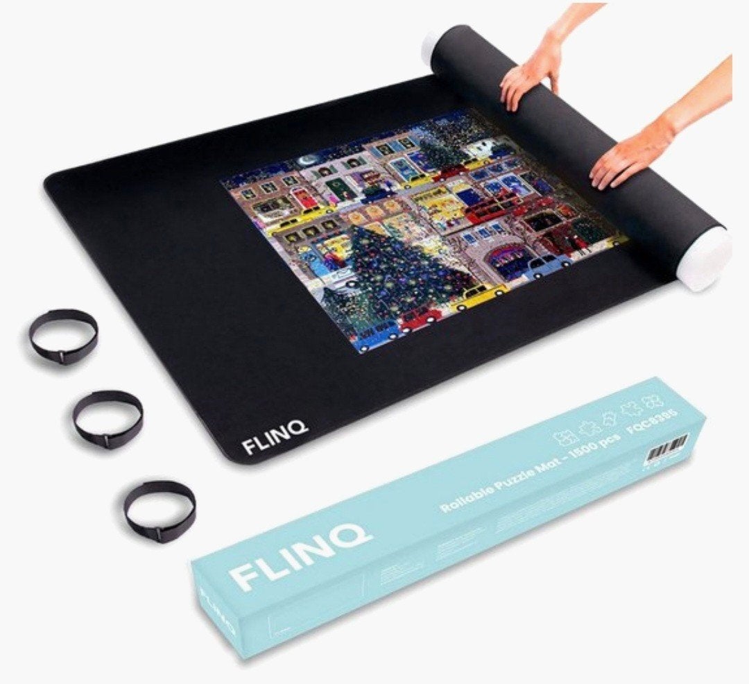 FLINQ Oprolbare Puzzelmat tot 3000 stukjes, Ophalen of Verzenden, Meer dan 1500 stukjes, Zo goed als nieuw, Legpuzzel