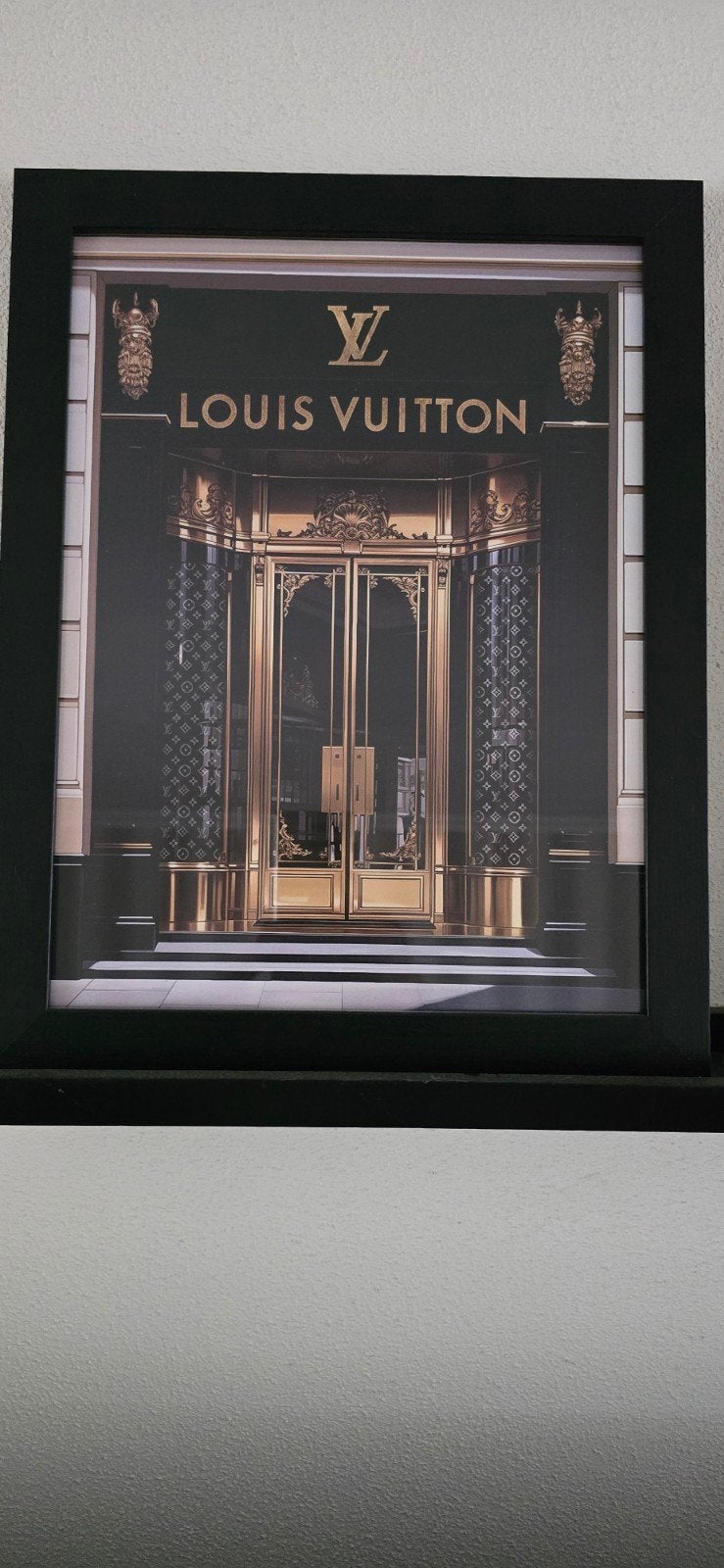 Schilderij Louis Vuitton in lijst - 35x45 cm, Ophalen of Verzenden, Print, Ingelijst, Papier