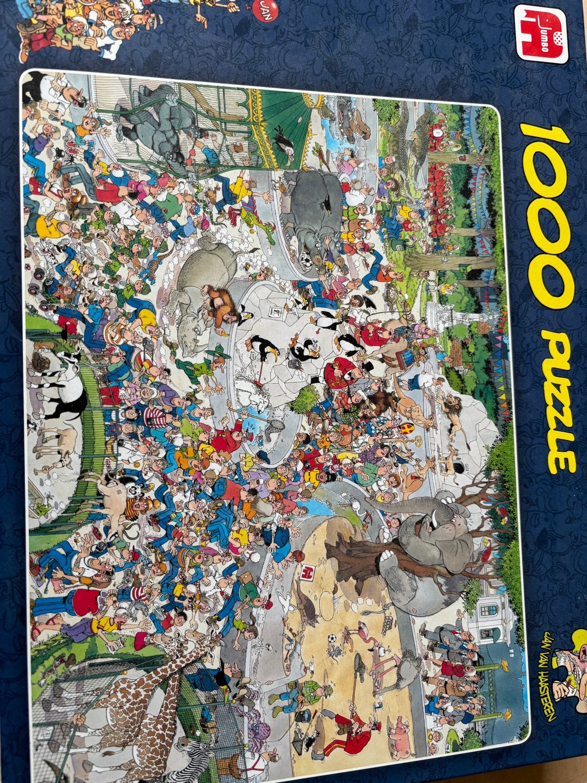 Jan van Haasteren Legpuzzel De Dierentuin 1000 stukjes, Ophalen of Verzenden, 500 t/m 1500 stukjes, Zo goed als nieuw, Legpuzzel