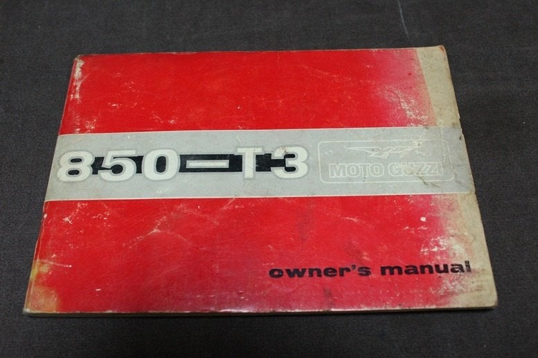 Moto Guzzi 850 T3 1975 motorcycle owner's manual, Motoren, Handleidingen en Instructieboekjes, Ophalen of Verzenden, Moto Guzzi