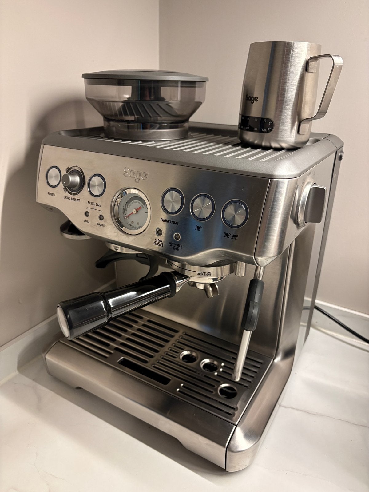 ZGAN Sage barista express met garantie 2 maand oud, Witgoed en Apparatuur, Ophalen, Zo goed als nieuw, Espresso apparaat
