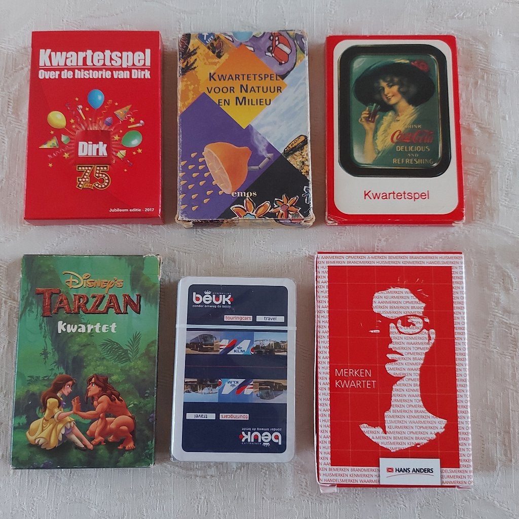 Kwartet+kaart spellen met reclames, prijzen zie omschrijving, Verzamelen, Ophalen of Verzenden, Nieuw, Speelkaart(en)