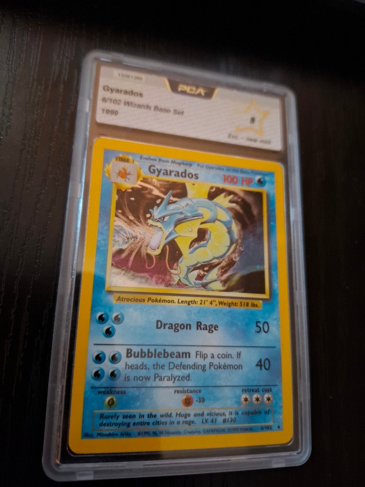 Pokemon TCG Gyarados Base Set (6/102) EXC Conditie, Hobby en Vrije tijd, Verzamelkaartspellen | Pokémon, Ophalen of Verzenden