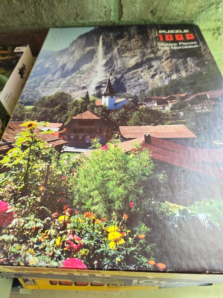 Puzzel 1000 stukjes - Zwitsers berglandschap, Ophalen of Verzenden, 500 t/m 1500 stukjes, Gebruikt, Legpuzzel