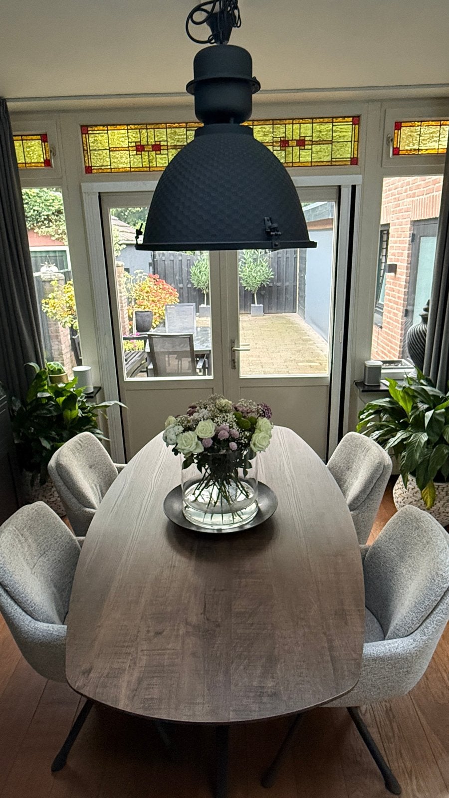 blad van de eetkamertafel, deens ovaal 190 Dark Mango, Ophalen, 100 tot 150 cm, Zo goed als nieuw, Vijf personen of meer