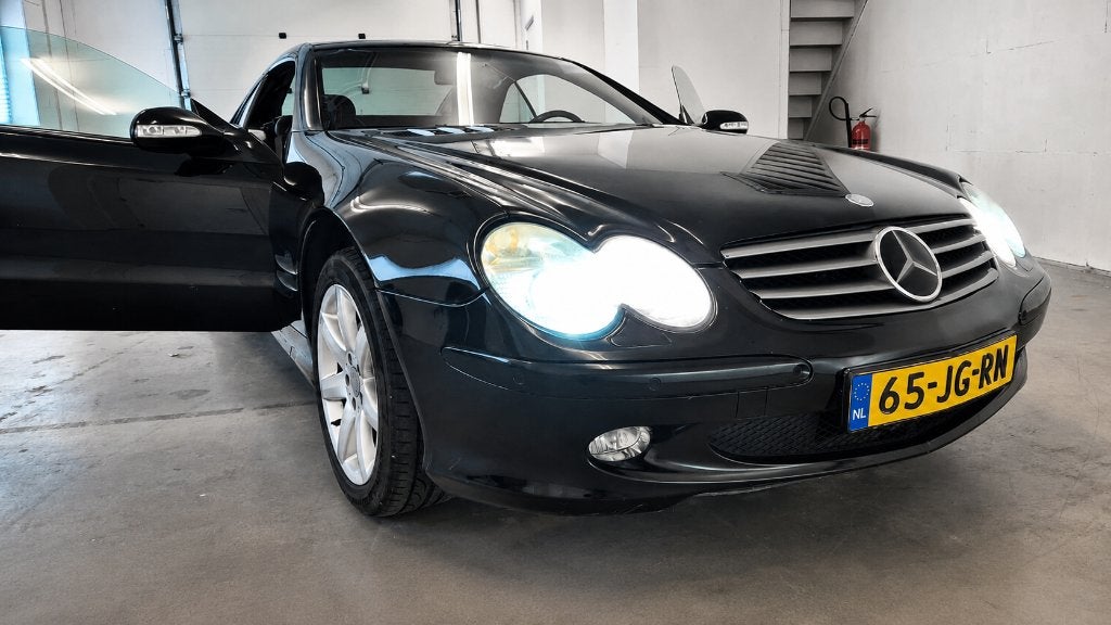 Mercedes SL500 R230 V8 | 119.000 | 1e eigen | Youngtimer 25j, Auto's, Automaat, Achterwielaandrijving, Cabriolet, 1645 kg