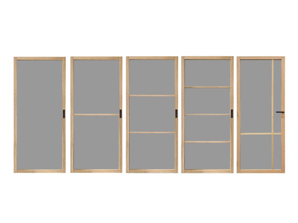 Eiken deur met rookglas / getint glas | Rossum | Op voorraad, Niet ingevuld, Binnendeur, Niet ingevuld, Nieuw
