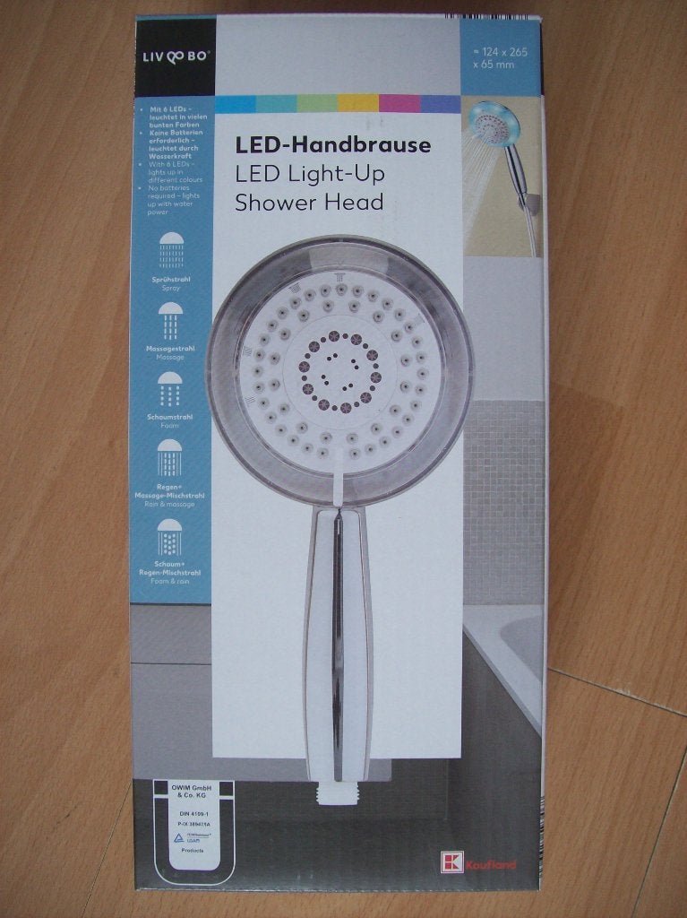 Liv & Bo LED handdouche douchekop met LED-verlichting NIEUW, Ophalen of Verzenden, Nieuw, Douche