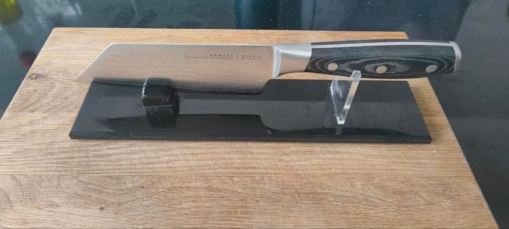 Eden Classic Damast kiritsuke keukenmes, 14 cm, Ophalen of Verzenden, Zo goed als nieuw