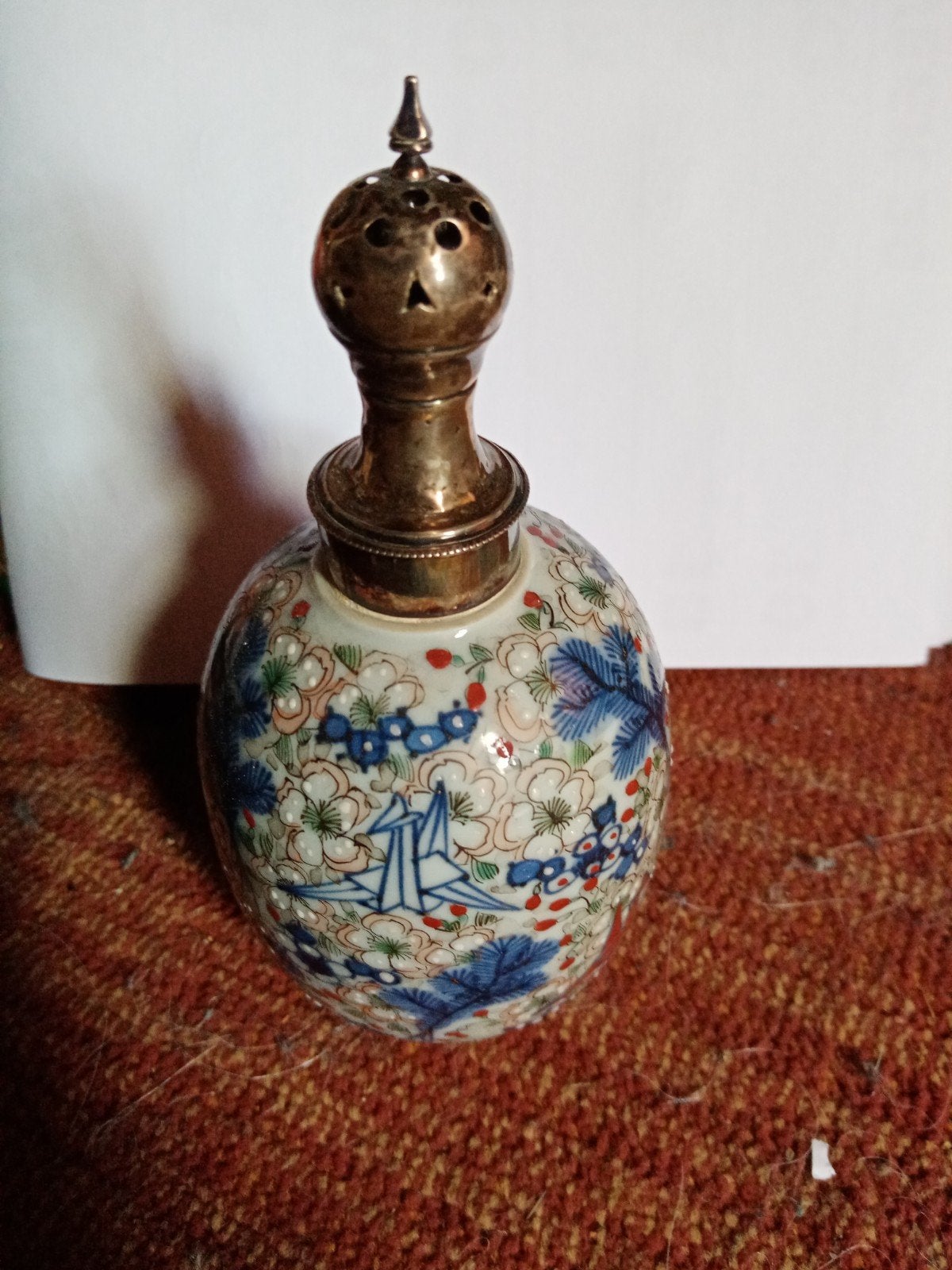 Antieke strooier met zilveren bovenzijde, ca. 1860, Ophalen of Verzenden