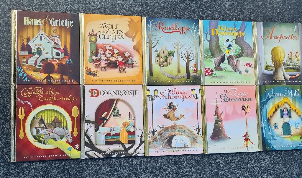 Efteling Gouden Boekjes - 10 stuks - €2,25 per stuk, Verzamelen, Efteling, Ophalen of Verzenden, Zo goed als nieuw, Overige typen
