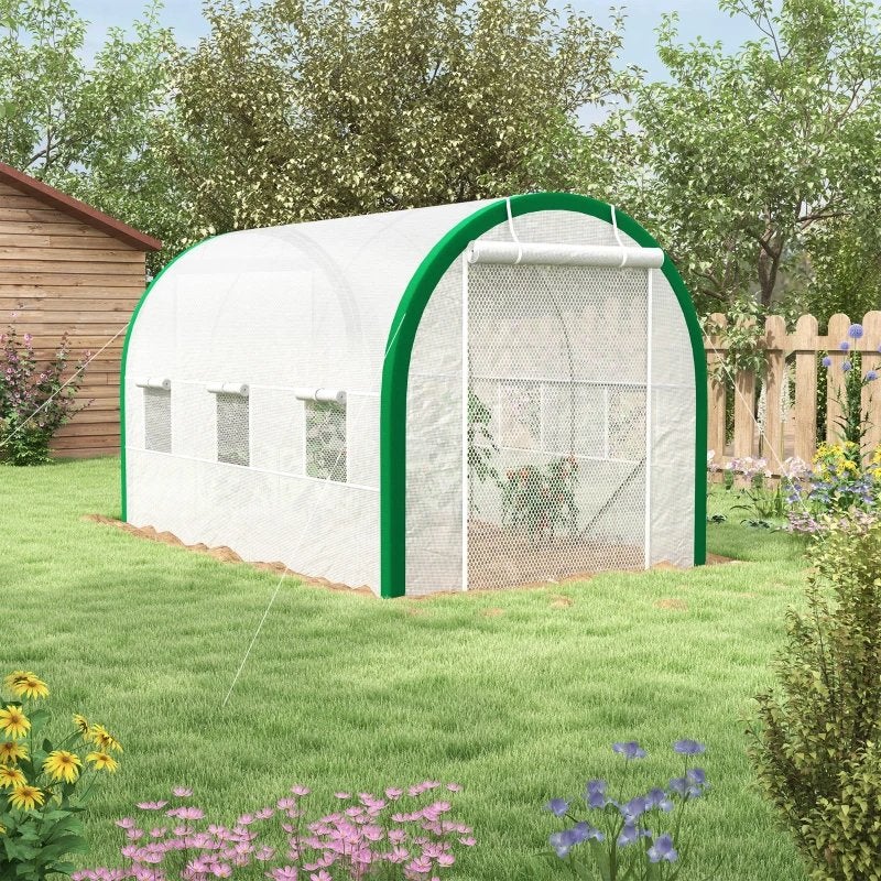 tunnelkas, broeikas, ritsdeuren metalen frame, 3,5 x 2 x 2m, Nieuw, Ophalen of Verzenden, A, A