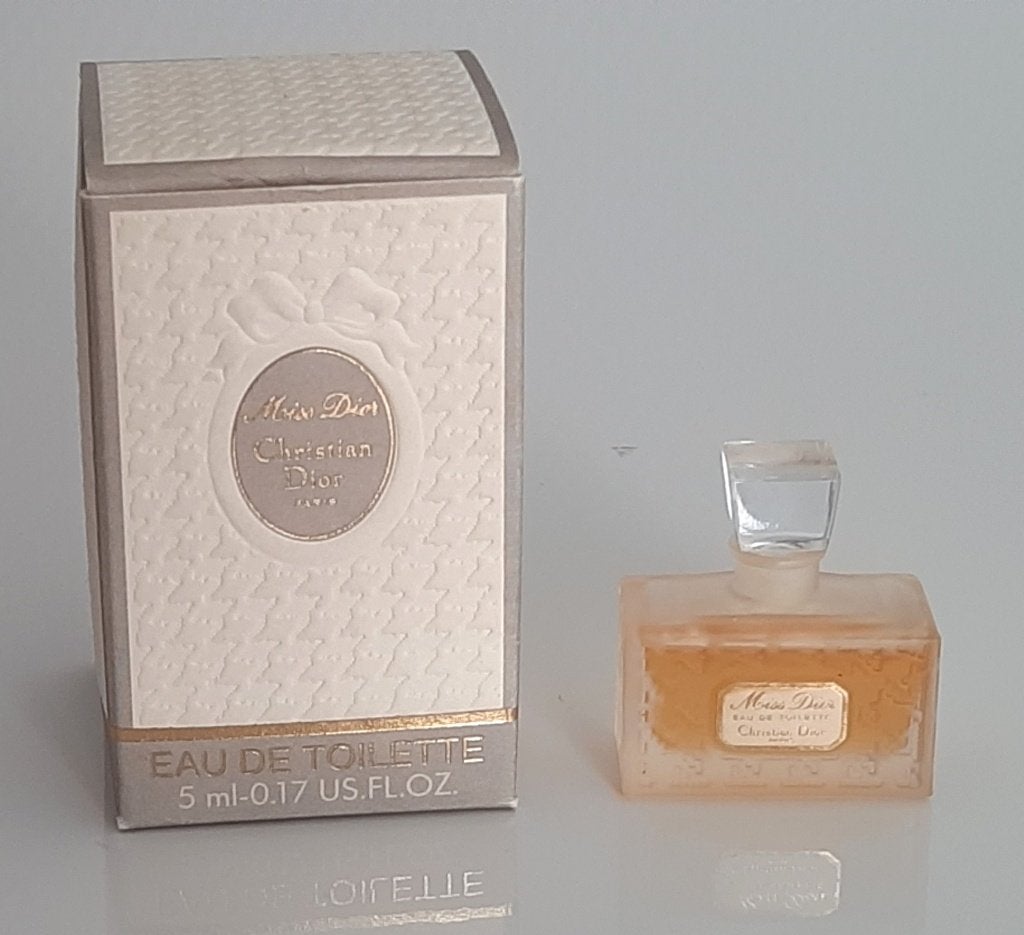 Parfum miniatuur Dior - Miss Dior vintage, Verzenden, Zo goed als nieuw, Miniatuur, Gevuld