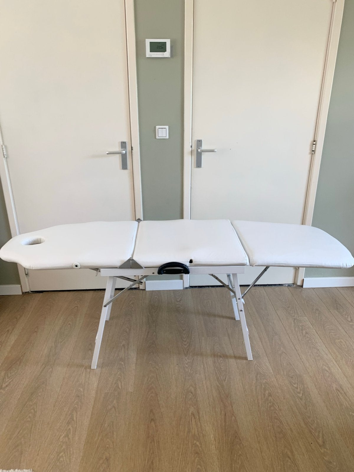 Inklapbare massagetafel incl armsteunen en hoofdkussen, Ophalen, Zo goed als nieuw, Massagetafel