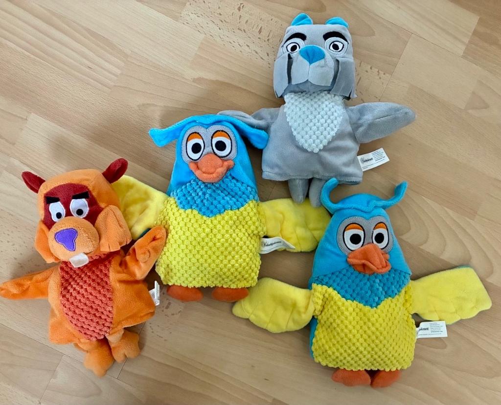 Fabeltjeskrant handpoppen., Ophalen, Zo goed als nieuw, Overige typen, Wasbaar