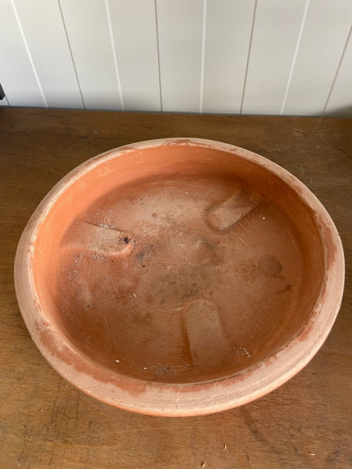 Stolp met terra cotta bord, Ophalen, Zo goed als nieuw, Rond, Glas