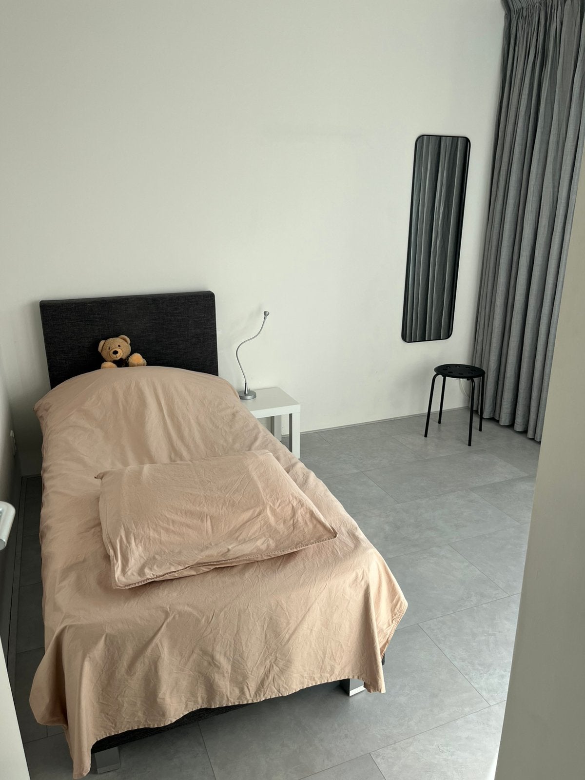 Boxspring antraciet 90x200, Ophalen, 90 cm, Eenpersoons, Zo goed als nieuw