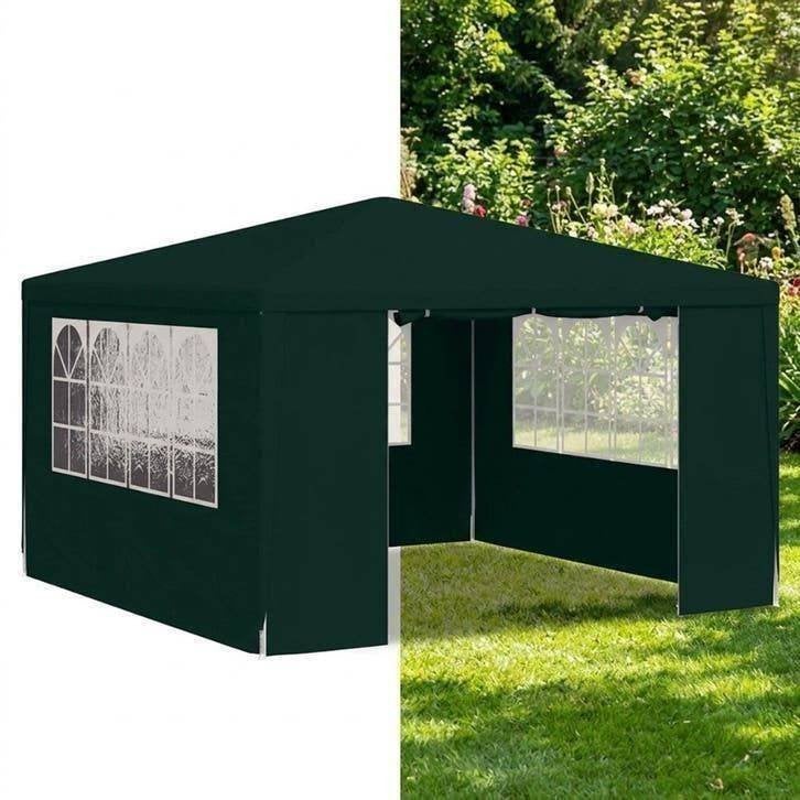 Partytent, Paviljoen, 4x4, Met Zijwanden, Groen, Partytent, Nieuw, 4 tot 6 meter, 2 meter of meer
