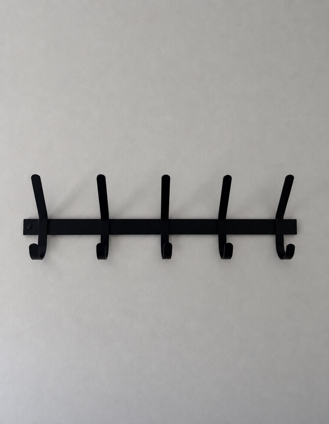Zwarte wandkapstok met 5 dubbele haken, Zo goed als nieuw, Minder dan 100 cm, Metaal, Ophalen