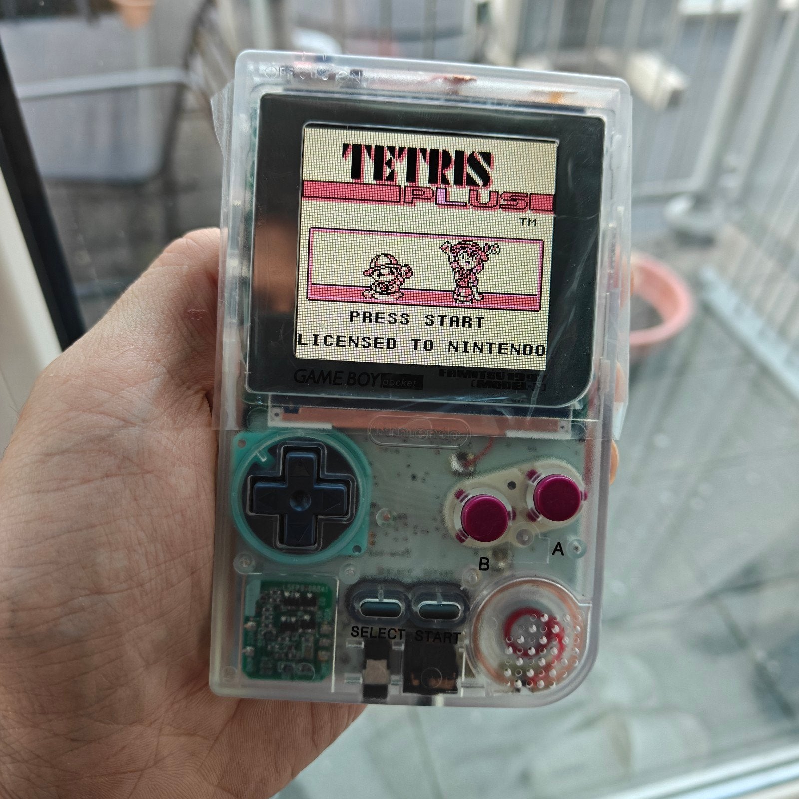 custom Gameboy pocket - see details, Spelcomputers en Games, Spelcomputers | Nintendo Game Boy, Ophalen of Verzenden, Refurbished