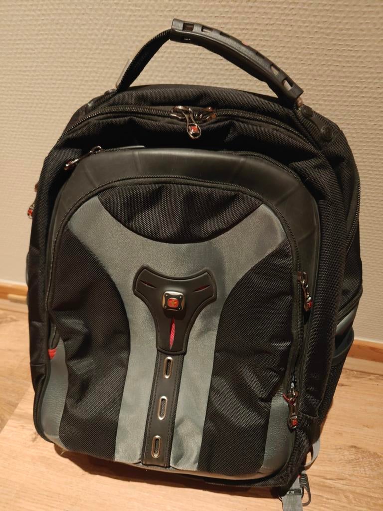 Swissgear Laptop Tas - Zwart/Grijs, Gevoerd laptopvak, Gebruikt, 15 inch, Ophalen of Verzenden