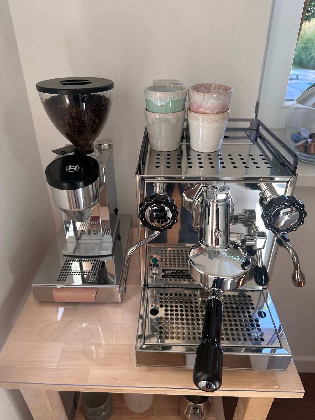 Rocket Appartamento Espresso Machine met Rocket Faustino Gri, Witgoed en Apparatuur, Koffiezetapparaten, Stoompijpje, Espresso apparaat