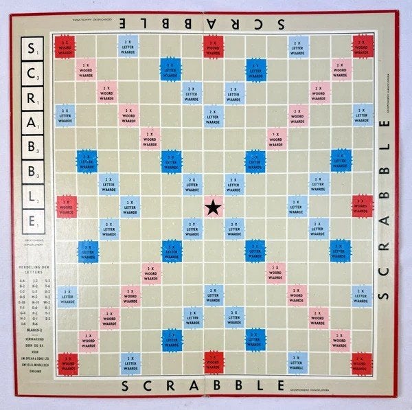 SIO Scrabble bordspel compleet met draaiplateau hout stenen, Coolsingel 104, 3011 AG Rotterdam, Netherlands, Verzenden, Een of twee spelers