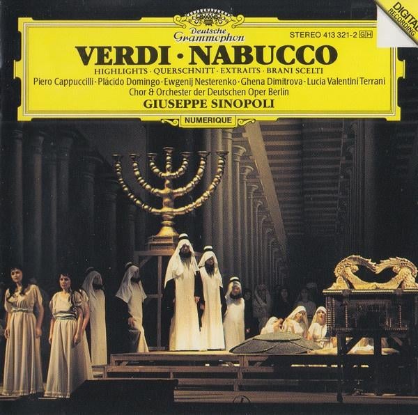 Verdi - Nabucco hoogtepunten door Sinopoli op DGG, Cd's en Dvd's, Cd's | Klassiek, Zo goed als nieuw, Opera of Operette, Romantiek