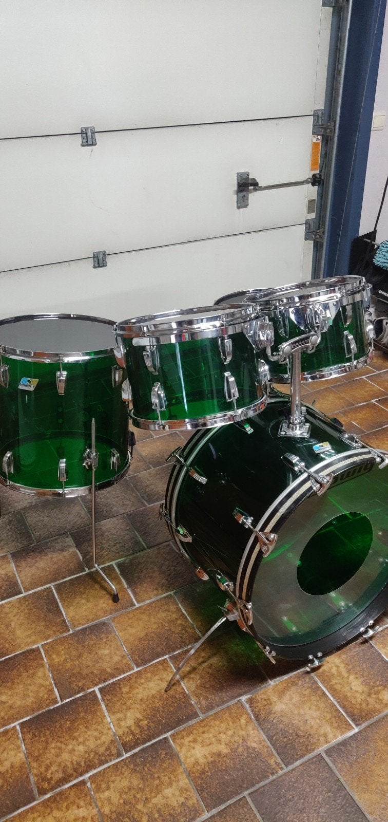 Foto 4 van Vintage Ludwig Green Vistalite 1976