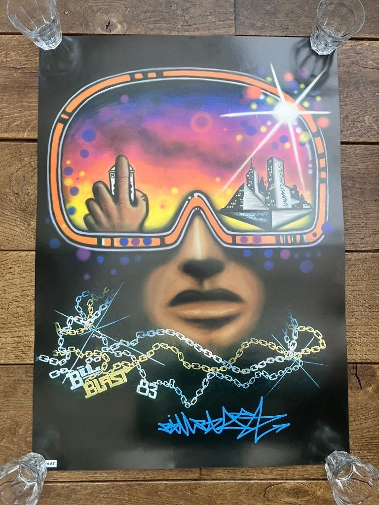 Bill Blast gesigneerde poster, Rechthoekig Staand, Nieuw, Ophalen of Verzenden, A1 t/m A3
