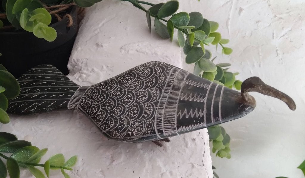 Egyptisch Ibis stenen beeld, Antiek en Kunst, Minder dan 20 cm, Ophalen of Verzenden, Handgemaakt, Steen of Keramiek