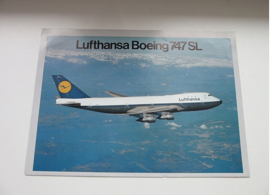 Lufthansa Boeing 747 SL brochure, Verzenden, Zo goed als nieuw, Overige typen