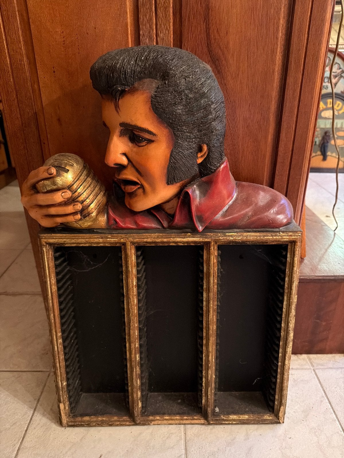 Elvis Presley CD/DVD rek - Vintage stijl, Huis en Inrichting, Ophalen, Overige materialen, Gebruikt, 25 tot 75 discs