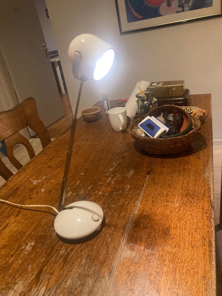 Space Age Telescooplamp Eichhoff-Werke LED Upgrade, Huis en Inrichting, Lampen | Tafellampen, Gebruikt, Kunststof, Metaal, Overige fittingen