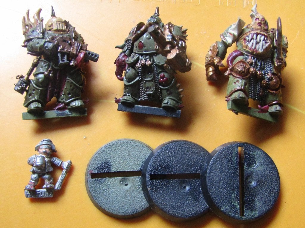 ETB Plague Marines - complete set of 3, Hobby en Vrije tijd, Wargaming, Met verf, Gebruikt, Verzenden, Figuurtje(s)