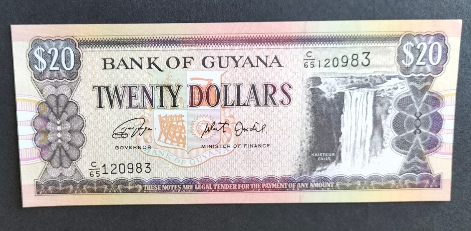 Guyana - 20 Dollars 2018 - Pick#30g UNC., Verzenden, Zuid-Amerika, Los biljet