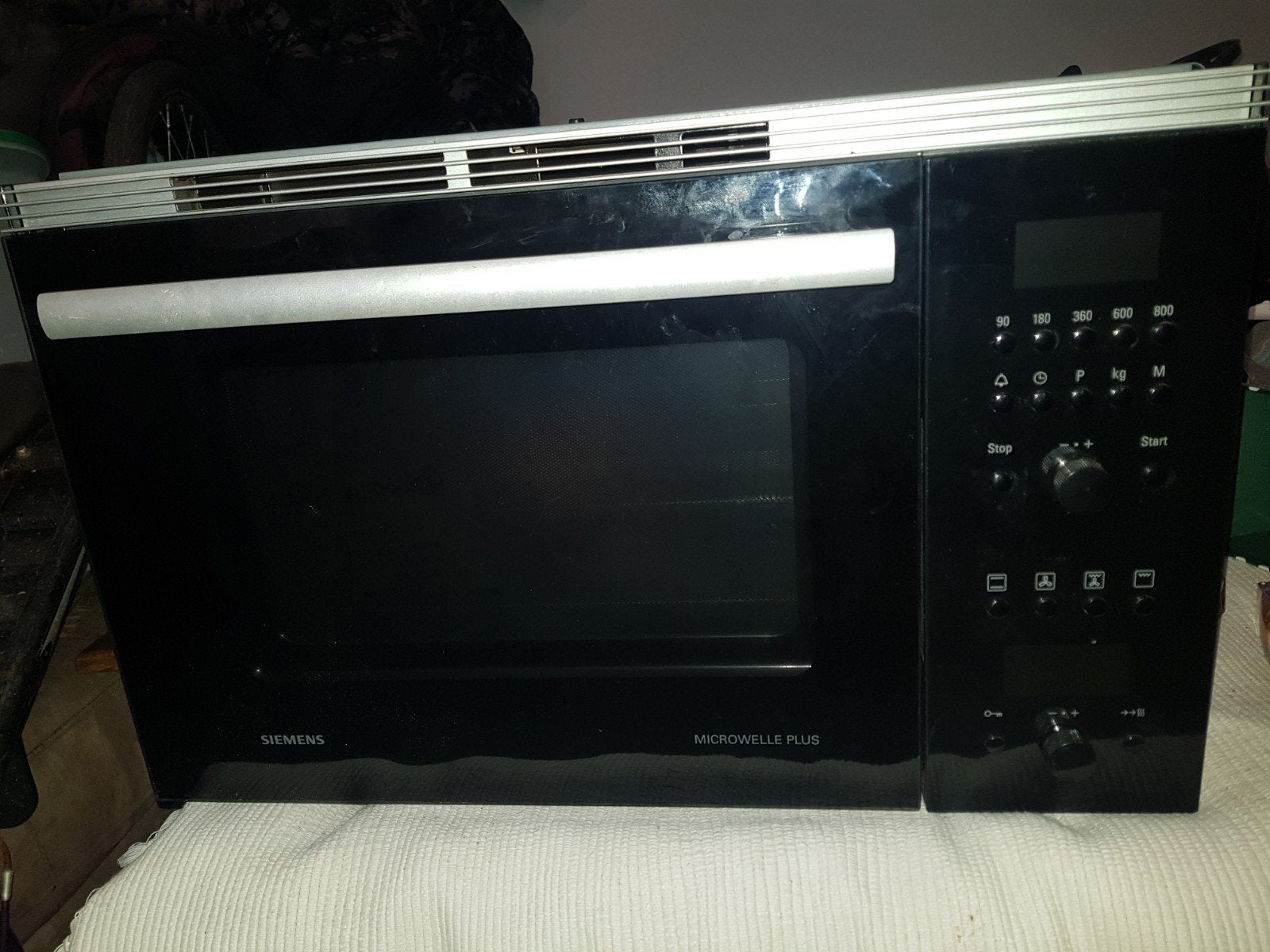 Siemena Microwelle combimagnetron oven en grill zwart., 45 tot 50 cm, Siemens, Ophalen of Verzenden, Zo goed als nieuw