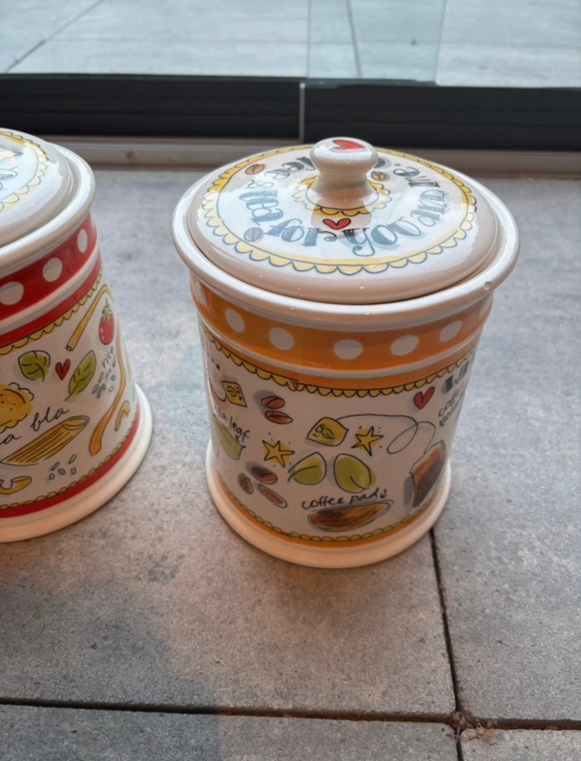 Blond Amsterdam Voorraadpotten - Set van 3, Gebruikt, Voorraadpot, Steen/keramiek, Meerkleurig